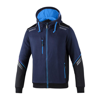 Sparco Herren Kapuzensweatjacke TECH Marineblau