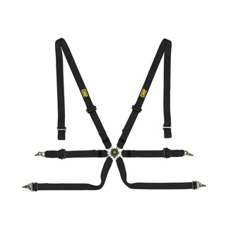 OMP 6-Punkt-Gurt One Pull Up schwarz (FIA)