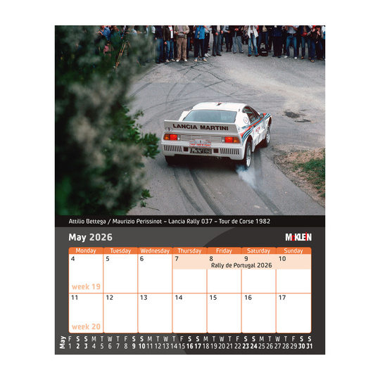 McKlein 2026 Desktop Rally Kalender - History meets the Present