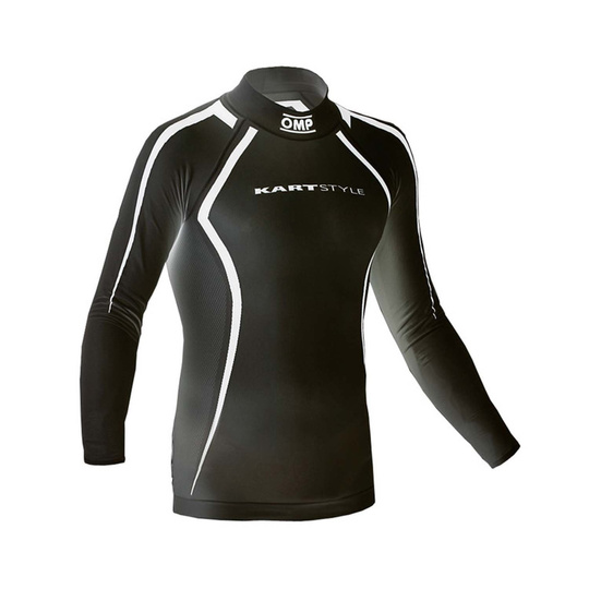 Rollkragenshirt OMP ONE K Schwarz