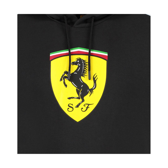 Ferrari F1 2025 Herren Shield Hoodie Schwarz