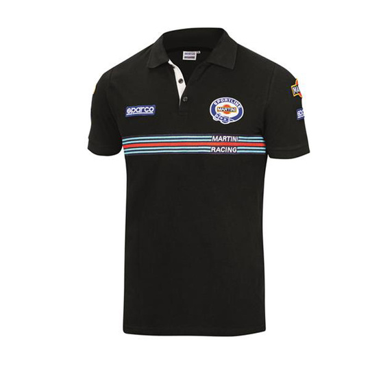 Herren Poloshirt Sparco Martini Stripe schwarz 