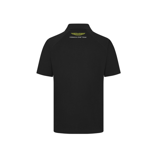 Aston Martin F1 2025 Herren Polo Logo Schwarz