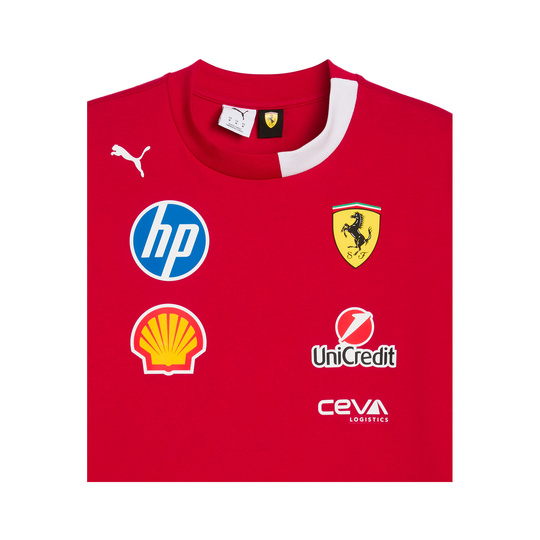 Scuderia Ferrari F1 2025 Herren Übergroßes T-Shirt Drivers Team