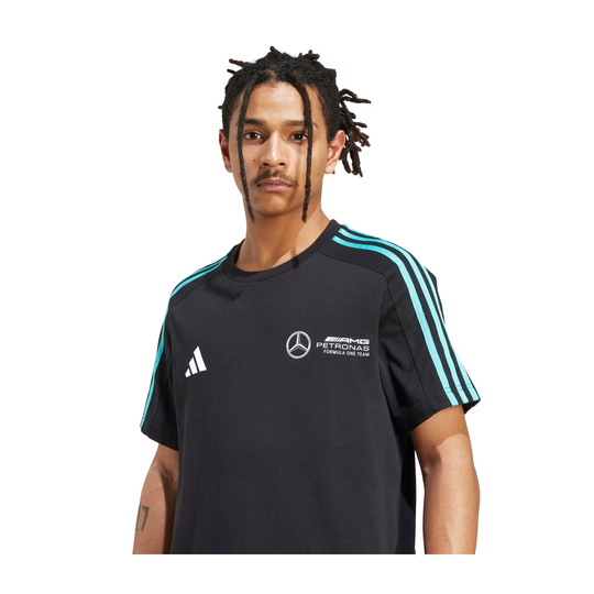 Mercedes AMG F1 2025 Herren T-Shirt DNA Logo Schwarz