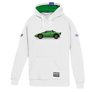 Sparco Lancia HF Gr 4 Hoodie Weiß