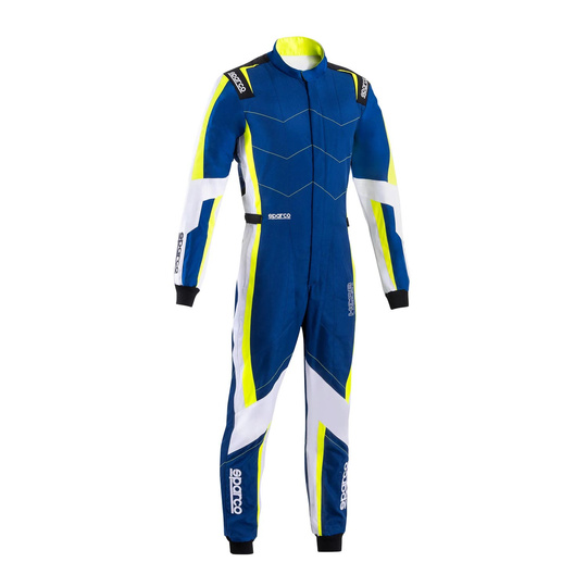 Sparco Kinder-Kartanzug Kerb blau/gelb (FIA)