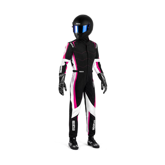Sparco Kinder Kartoverall KERB Schwarz/Rose (FIA)