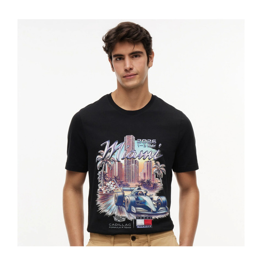 Cadillac F1 2026 T-Shirt Miami Graphic schwarz