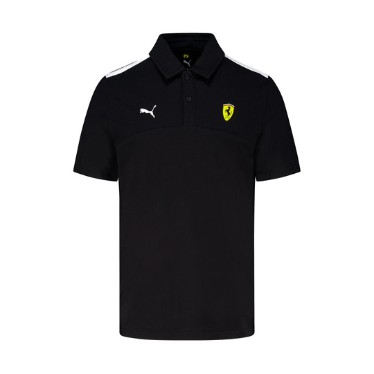 Ferrari F1 2025 Herren Polo Logo Schwarz