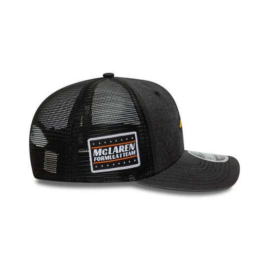 McLaren F1 2025 Herren Baseballkappe Washed Schwarz