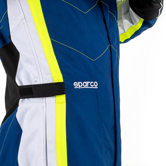 Sparco Kinder-Kartanzug Kerb blau/gelb (FIA)