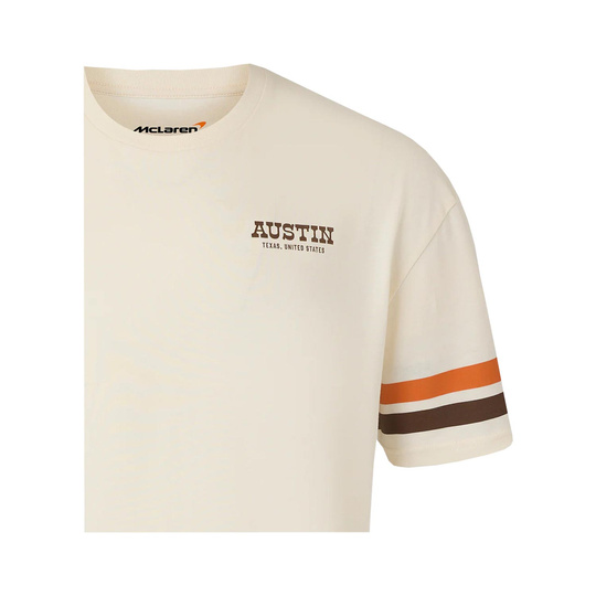 McLaren F1 2025 Herren T-Shirt Austin GP Beige