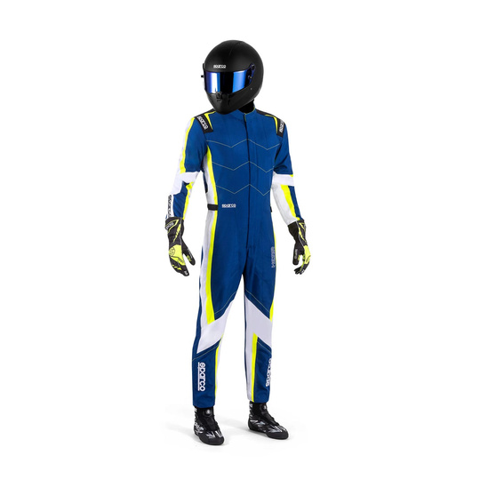 Sparco Kinder Kartoverall KERB Blau/Gelb (FIA)