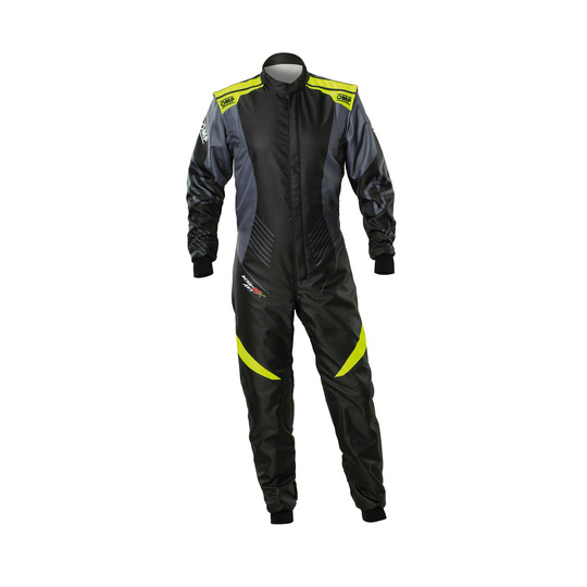 OMP Kinder-Kartanzug KS-2X Art schwarz/gelb (FIA)