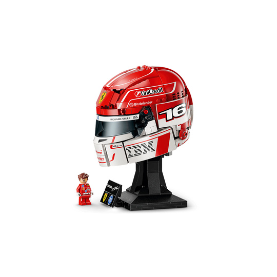 LEGO Modell des Helms von Charles Leclerc, Scuderia Ferrari HP Lego Editions