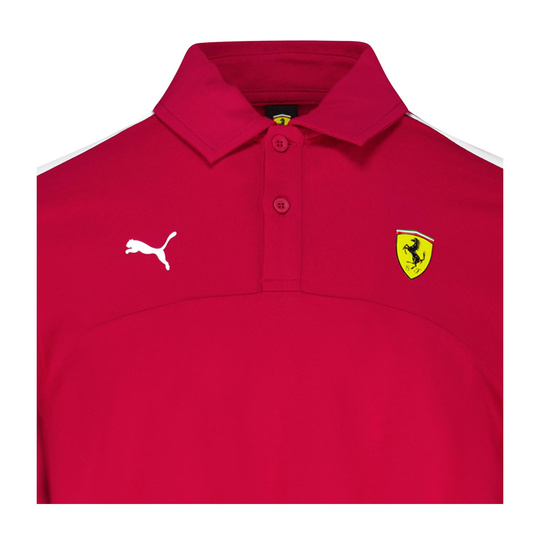 Ferrari F1 2025 Herren Polo Logo Rot