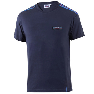 Sparco Herren T-shirt Martini Racing Top Stripes Marineblau