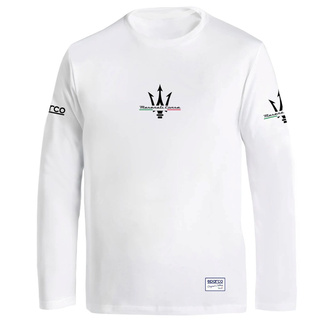 Sparco Langarmshirt Maserati Corse weiß