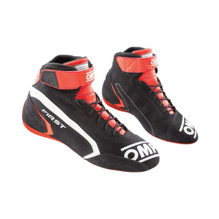 OMP Schuhe First MY21 schwarz/rot (FIA)