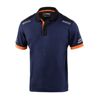 Sparco Herren Polohemd TECH Marineblau/Orange
