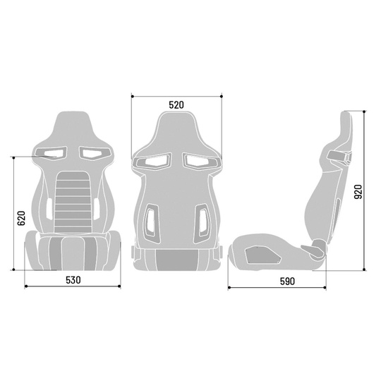 Sparco Sportsitz R333 MY21 Schwarz/Grau