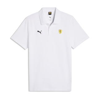 Scuderia Ferrari F1 2026 Poloshirt Logo weiß