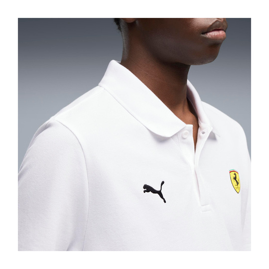 Scuderia Ferrari F1 2026 Poloshirt Logo weiß