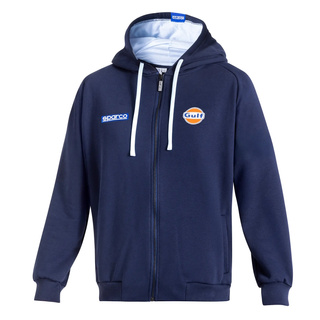 Sparco Herren Kapuzensweatjacke Full Zip GULF MY25 Marineblau