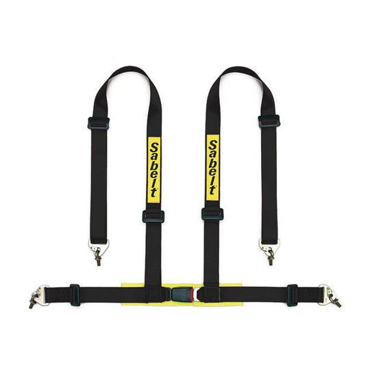 Sabelt 4-Punkt-Gurt 2" schwarz (ECE) Snap Hook