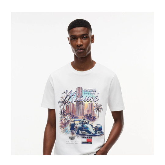 Cadillac F1 2026 T-Shirt Miami Graphic weiß