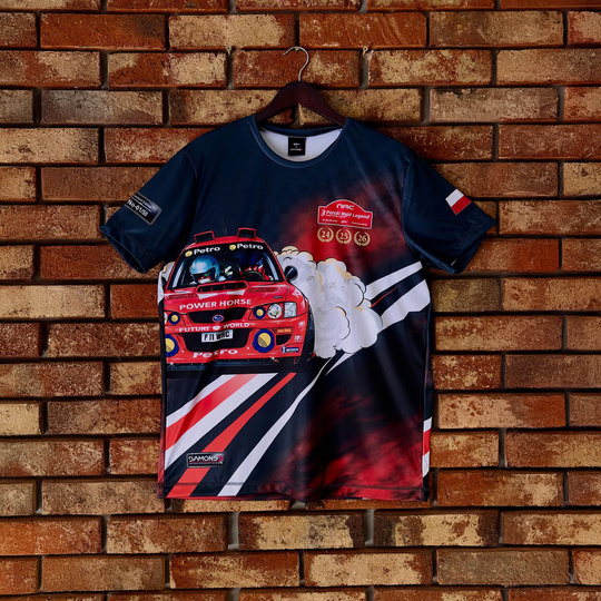 Leszek Kuzaj T-Shirt Kuzi Impreza WRC Cartoon