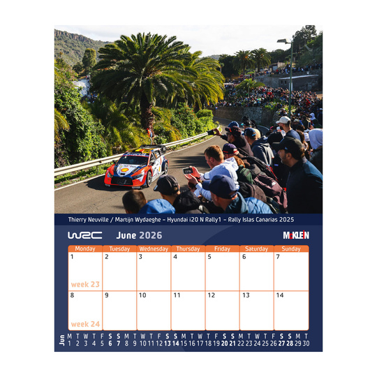 McKlein 2026 Desktop Rally Kalender - History meets the Present