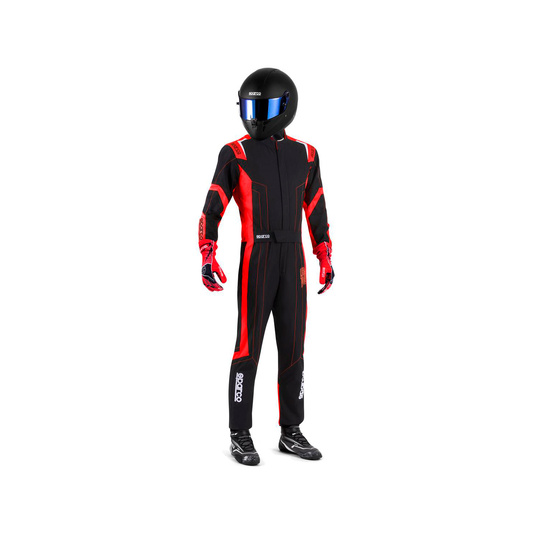 Sparco Kinder Kartoverall THUNDER Schwarz/Rot (FIA)