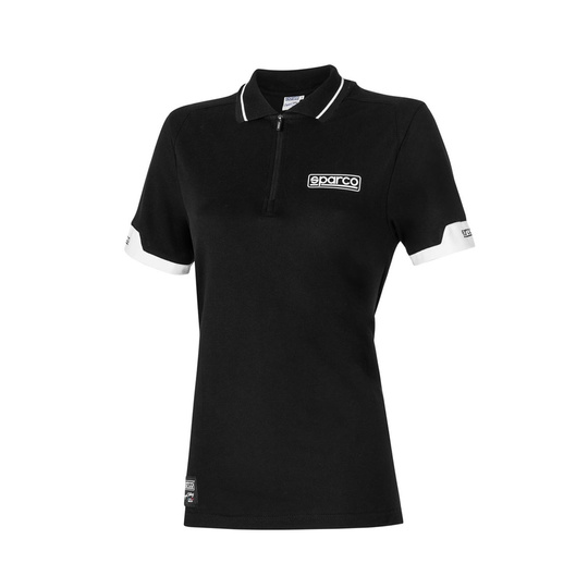 Sparco Damen Poloshirt ZIP MY24 schwarz