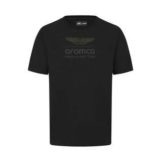 Aston Martin F1 2025 Herren T-Shirt Logo Stealth