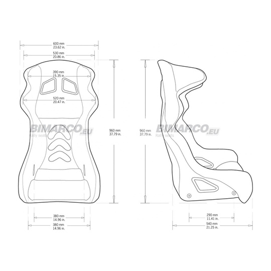 Bimarco Rennsitz Phantom schwarz (FIA)