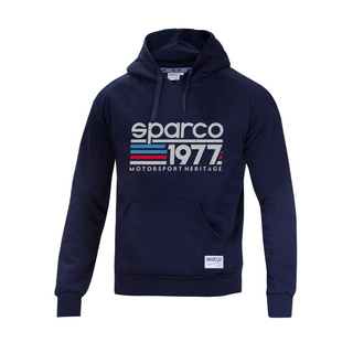 Sparco Herren Kapuzensweatjacke 1977 Dunkelblau