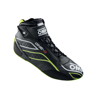 OMP Fahrerschuh ONE-S MY20 Schwarz/Gelb (FIA homologation)