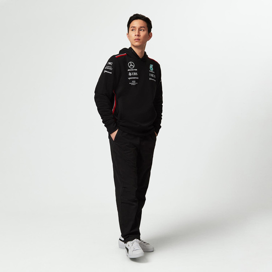 Herren Hoodie Team Schwarz Mercedes AMG F1 