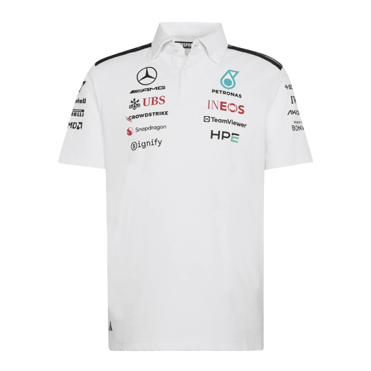 Mercedes AMG F1 2026 Team Poloshirt weiß