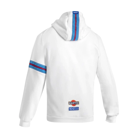 Sparco Herren Kapuzensweatjacke Full Zip Martini Racing MY25 Weiß