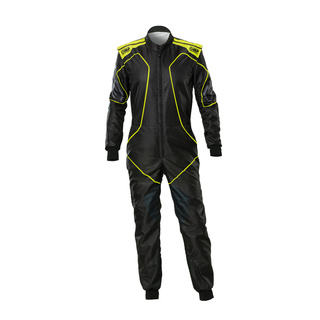 OMP Kinder-Kartanzug KS-3X Art schwarz/gelb (FIA)