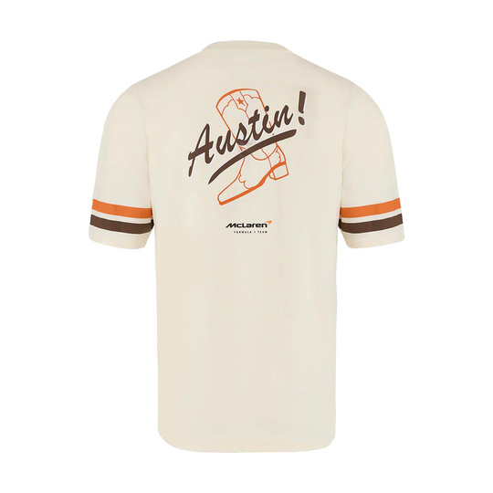 McLaren F1 2025 Herren T-Shirt Austin GP Beige