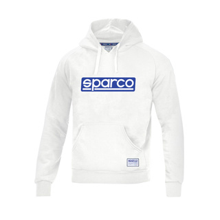 Sparco Herren Kapuzensweatjacke ORIGINAL Weiß