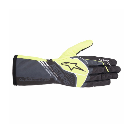 Alpinestars Karthandschuh TECH-1 K RACE V2 CORPORATE Grau-Gelb