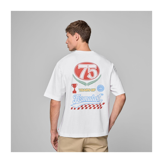 Formula 1 2025 Herren T-Shirt Legacy Graphic Weiß