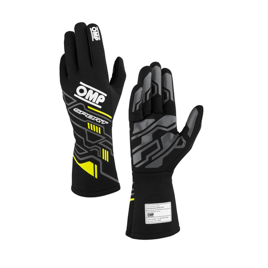 OMP Handschuh SPORT MY25 Schwarz-Gelb (FIA)