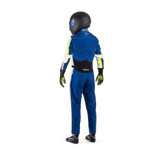 Sparco Kinder Kartoverall KERB Blau/Gelb (FIA)