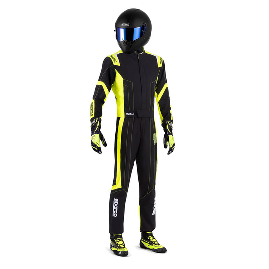Sparco Kinder-Rennanzug Thunder schwarz/gelb (FIA)